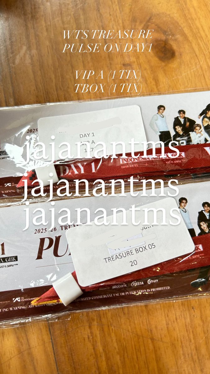 WTS TREASURE PULSE ON IN JKT DAY2 TREASURE BOX🇮🇩 (@jajanantms) / Posts / X
