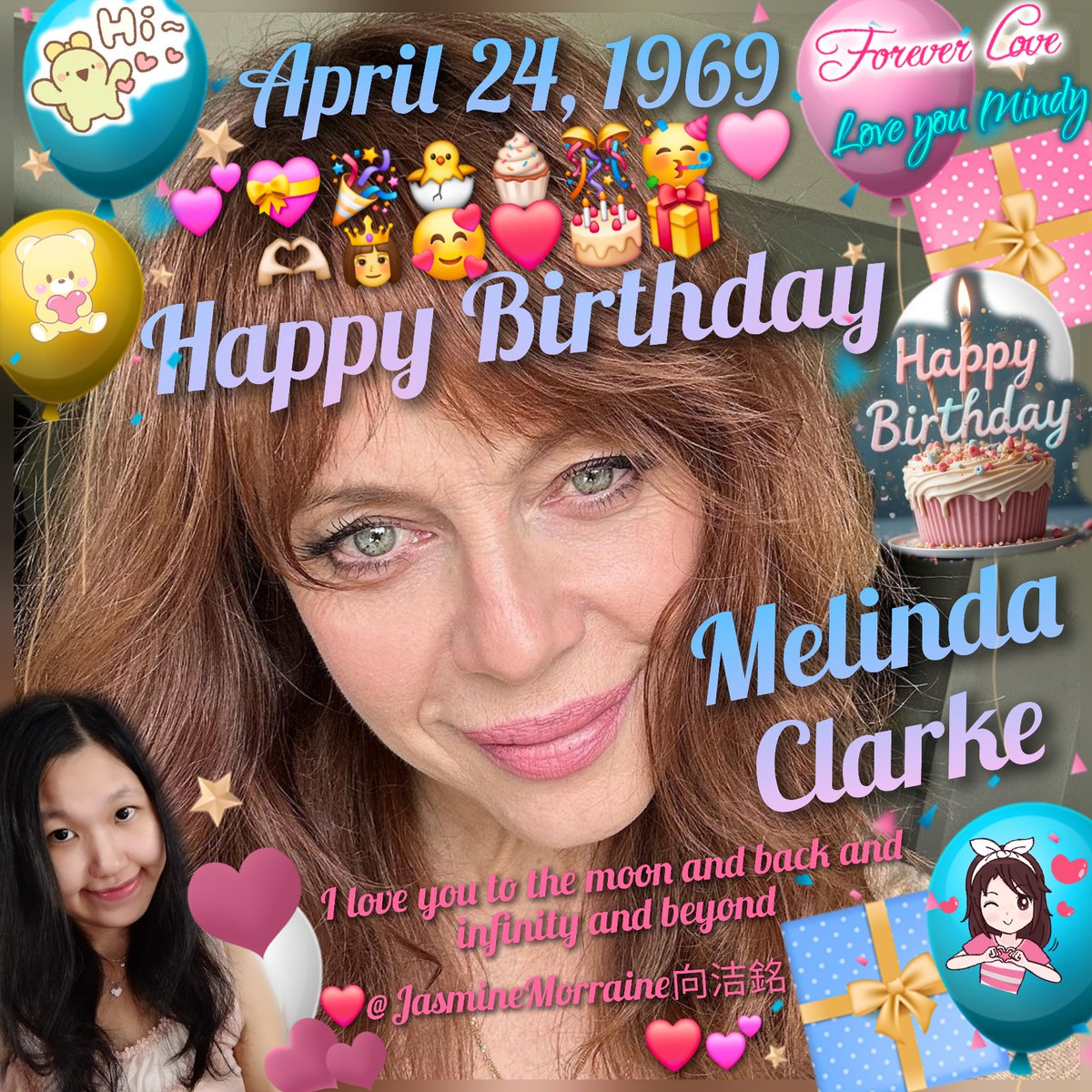 Jasmorraine2's tweet photo. 🎉I love u more than words can express. On your special day I wish you all the best in life, n all the happiness in the world. I hope u had an absolutely wonderful 57th,You truly are amazing and amazing role model to me. Thank you from the bottom of my heart❤️ @MsMelindaClarke https://t.co/14FF9E3SEe