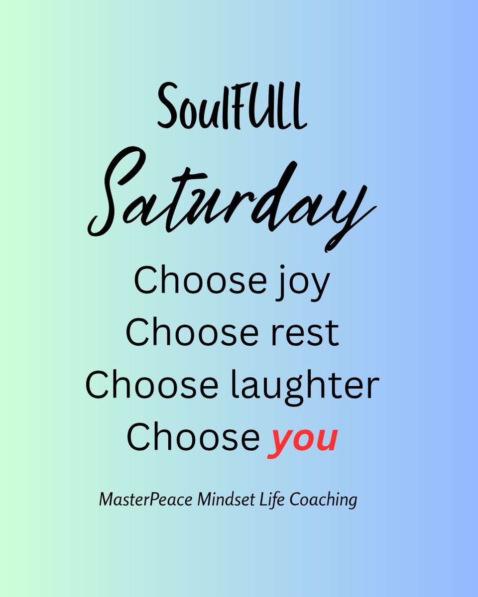 CoachEnnaB's tweet image. Saturday is an awesome day to choose YOU! -Coach Enna
#Saturdays 
#selfcare❤️ 
#chooserest
#chooseyou
#choosejoy
