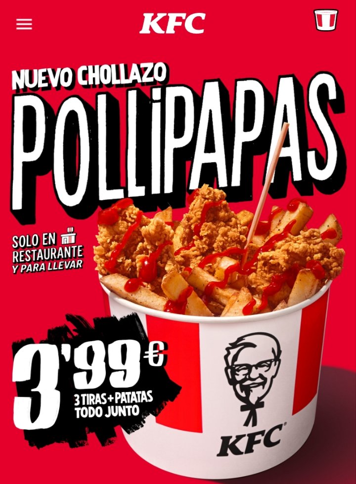 PabloPuig5's tweet photo. @KFC_ES 
Me debéis un cubo de Pollipapas. 😡
¿Que pasó con lo del club KFC?
¿Por eso tumbasiteis la app ayer noche? https://t.co/yD7s0kVFfg