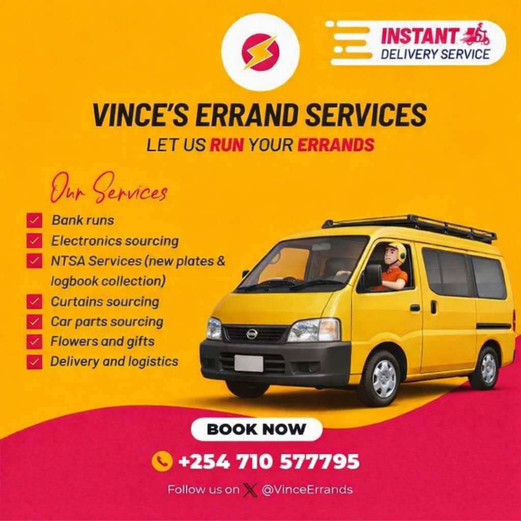 crazy_kenyan__'s tweet image. Plans today? Don’t let errands slow you down 🚚
We’ve got you covered.
📞 +254 710 577795
#SaturdayFeeling #DeliveryService