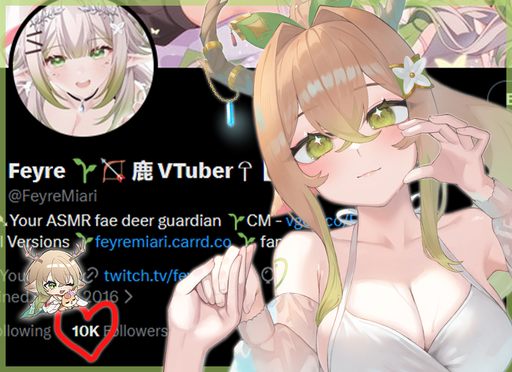 Feyre 🌱🏹 鹿 VTuber 𓋼【Fae Deer】 tweet media