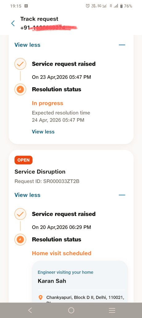 <a href="/JioCare/">JioCare</a> <a href="/_MukeshAmbani/">Mukesh Ambani</a> <a href="/reliancejio/">Reliance Jio</a> <a href="/jio_fiber/">Jio Fiber</a> <a href="/AkashAmbani/">Akash Ambani</a> You should be shameful of your pathetic services and hell customer service experience. You harass customers..today is the 5th day and jio fibre connection issue has not been resolved. Customer care doesn't do anything.😡😡