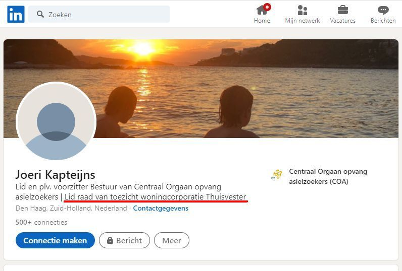 Gerard1945X's tweet photo. @marjan948 @MotieAlert @mariannezw De man met de twee petten. 
De plaatsvervangend voorzitter van Centraal Orgaan Opvang Asielzoekers (COA) heeft ook nog eens een vinger in de pap bij het toewijzen van sociale huurwoningen. https://t.co/PportIY9aS