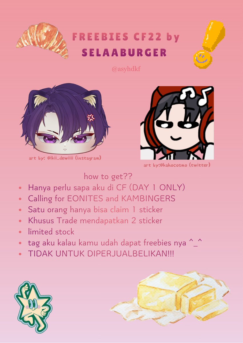 selaa burger - ITU FREEBIESNYA STIKER YAA GUYS tweet media