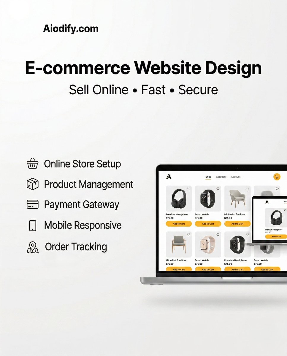aiodify's tweet image. Stop dreaming, start selling. 🚀 Get your store online fast and secure. Online store setup + Payment gateways + Mobile responsive. All in one place. 💳 Create your free account and build your brand. #business #startus #professional #web
