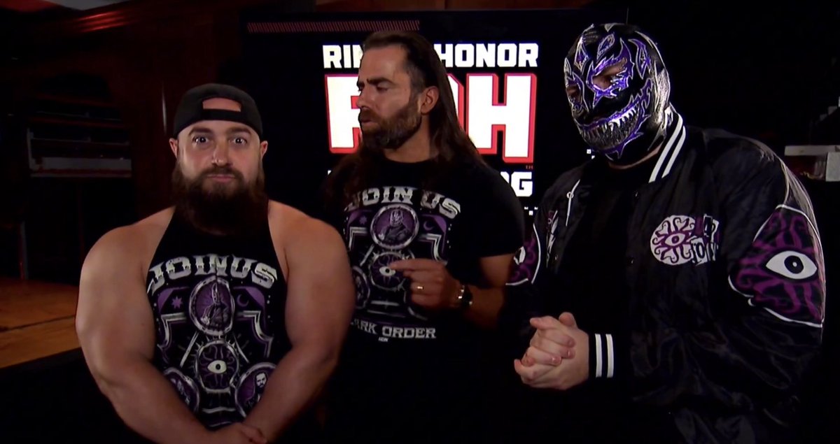 BlazexInferno's tweet image. #AlexReynolds #EvilUno #JohnSilver #TheDarkOrder #ROH #RingofHonor #WatchROH #HonorClub
