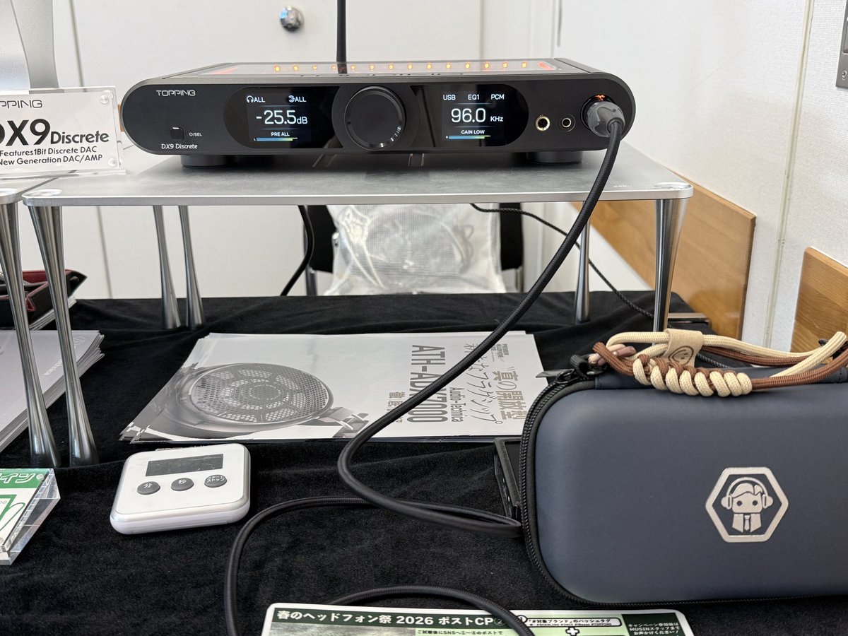 Rurushu107's tweet image. DX9discreteでadx7kを試聴しようとしたら、素敵なカスタマイズされてますねって褒められたw あ、そこですか！　#musin #topping #adx7000