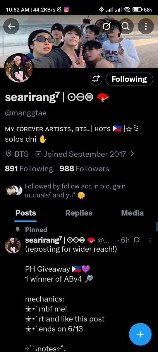 clov.☘︎ ݁˖ VOTE BTS ON AMA tweet media