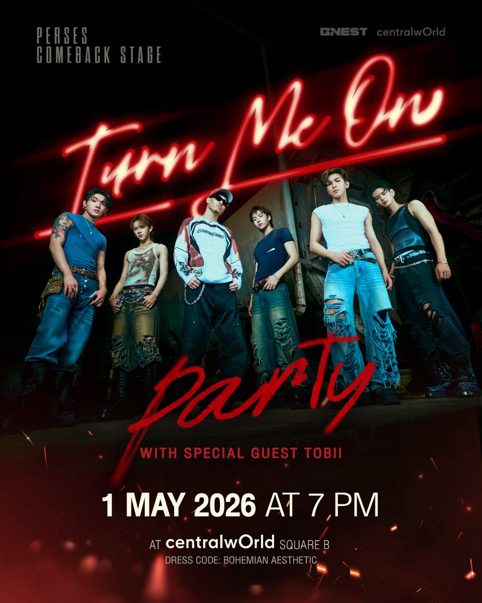PERSES COMEBACK STAGE
 “TURN ME ON” PARTY 🫦

เตรียมตัวให้พร้อม แล้วมาโดน TURN ME ON  ไปพร้อมกัน กับปาร์ตี้สุด exclusive ที่ฮ็อตยิ่งกว่าอากาศประเทศไทย 🌡️🔥

👀 บอกเลยงานนี้มี Surprise! 
ใครยังไม่ได้จอย IG BROADCAST ‘เพอซี๊ดษ์’ 💌 กดรอไว้ได้เลย~
🔗 : instagram.com/channel/AbZlF3…

 🗓️ 1