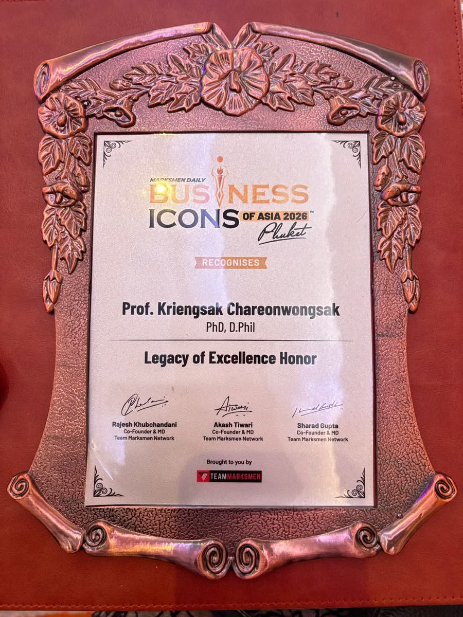 drdancando's tweet image. ดร.แดน คว้า Legacy of Excellence Honour Award 🏆 ในงาน Business Icons of Asia 2026 ยกย่องผู้นำที่กำหนดอนาคตเอเชีย สะท้อนบทบาทขับเคลื่อนเศรษฐกิจและความร่วมมือระดับโลก ณ ภูเก็ต
#BusinessIconsofAsia2026 #LeadershipExcellence #AsiaLeaders #GlobalLeadership #ดรแดน