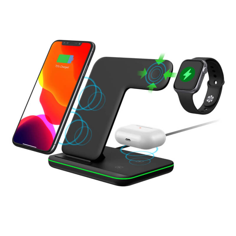 EOrangame's tweet photo. Are you still bothered by messy charging cables? Our stylish 3-in-1 Wireless Charger Stand can charge your iPhone/iWatch/AirPods simultaneously. Fast, safe, and easy to carry! #WirelessChargerStand #TechGadgets #AppleAccessories https://t.co/J6UXMyhsqi