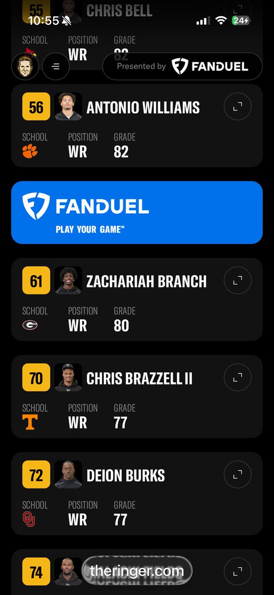 ejwalker7's tweet photo. @RockyPinnick @BenStandig Looks like a good pick. Very fast and great hands. Clemson QB wasn’t the best so…But McShay still had him higher than a lot of the names fans are mentioning https://t.co/r7V7l9cKmT