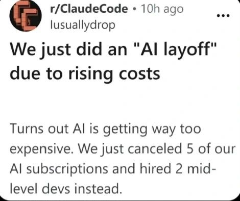 Nobody talks about this:  

AI can be more expensive than  the problem it's solving.