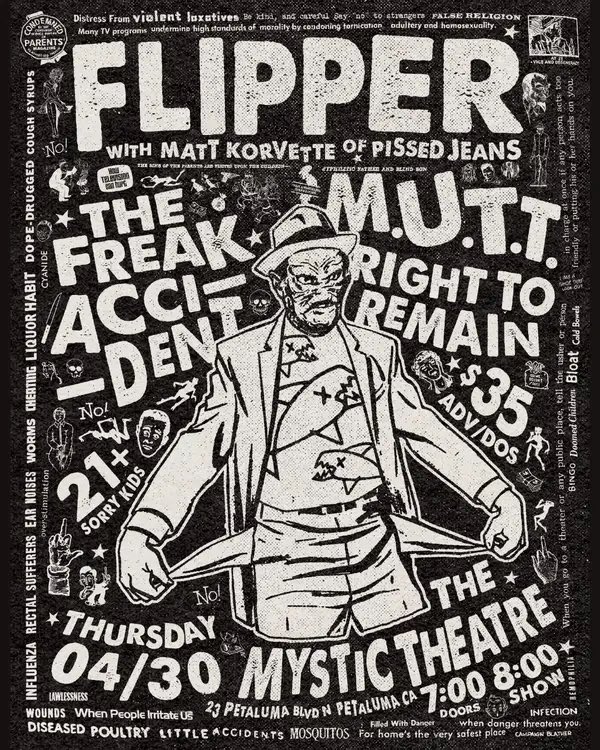 mutt_sf's tweet photo. oh yeah we’re also playing this show 4/30 in the NORTH BAY. HA HA HA 🐟 https://t.co/CBnOUW6upK