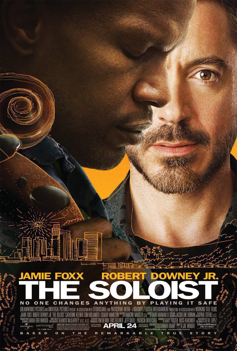 FilmNewsNos's tweet photo. 🎬MOVIE HISTORY: 17 years ago today, April 24, 2009, the movie ‘The Soloist’ opened in theaters!

@iamjamiefoxx @RobertDowneyJr #CatherineKeener #TomHollander #LisaGayHamilton #NelsanEllis #RachaelEHarris #StephenRoot @LPToussaint #OctaviaSpencer #JenaMalone @LemonAnderson https://t.co/j8QbMywvu3
