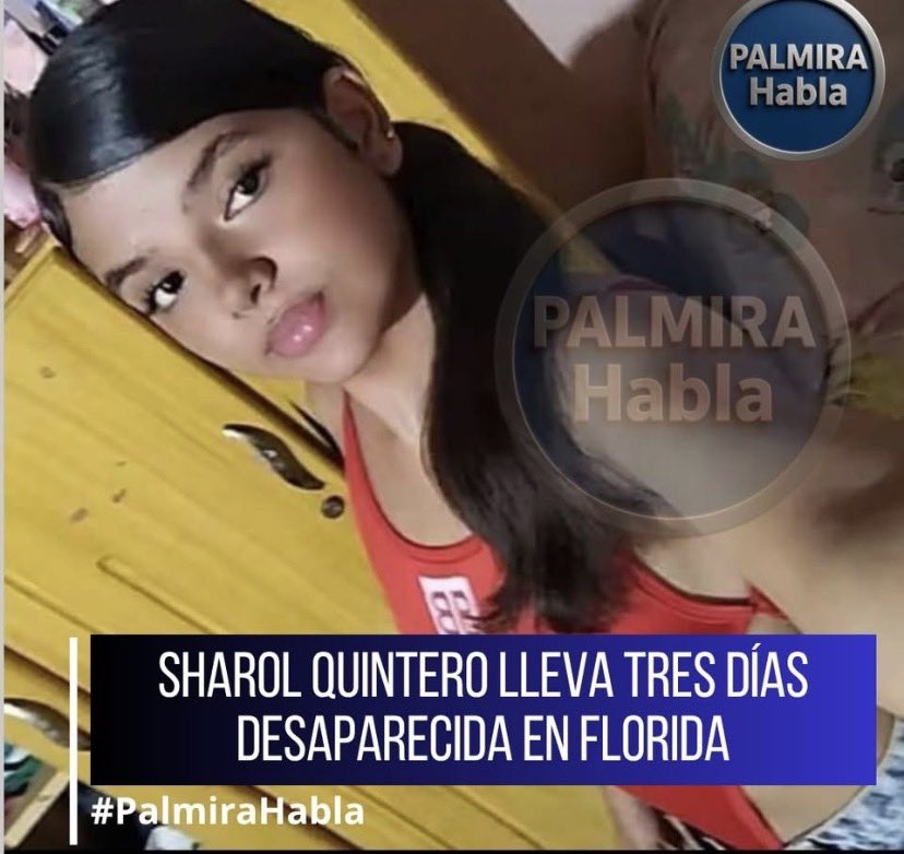 AlejitaS22's tweet image. #PalmiraHabla🚨|  Nos reportan que SHAROL QUINTERO de 15 años de edad, oriunda del municipio de #Florida está desaparecida desde hace aproximadamente 3 dias, en caso de tener información comunicarse al 301 6970957. @MONYRODRIGUEZOF