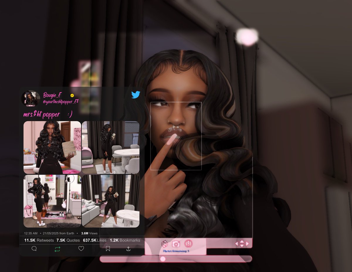 erica2017___'s tweet photo. simself got herself a new hairstyle 💇🏽‍♀️ 

new hair by kiko : @kikovanity 🌸
templates by : @alaniesims 🌸 https://t.co/R01F42XwAK