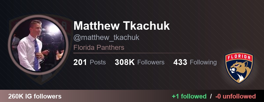 NHLFollowTrack's tweet image. 👉 matthew_tkachuk (Matthew Tkachuk) started following 1 and unfollowed 0:

✅ bigjohngolfs (bigjohngolfs)
🔗 instagram.com/bigjohngolfs

#NHL #TimeToHunt