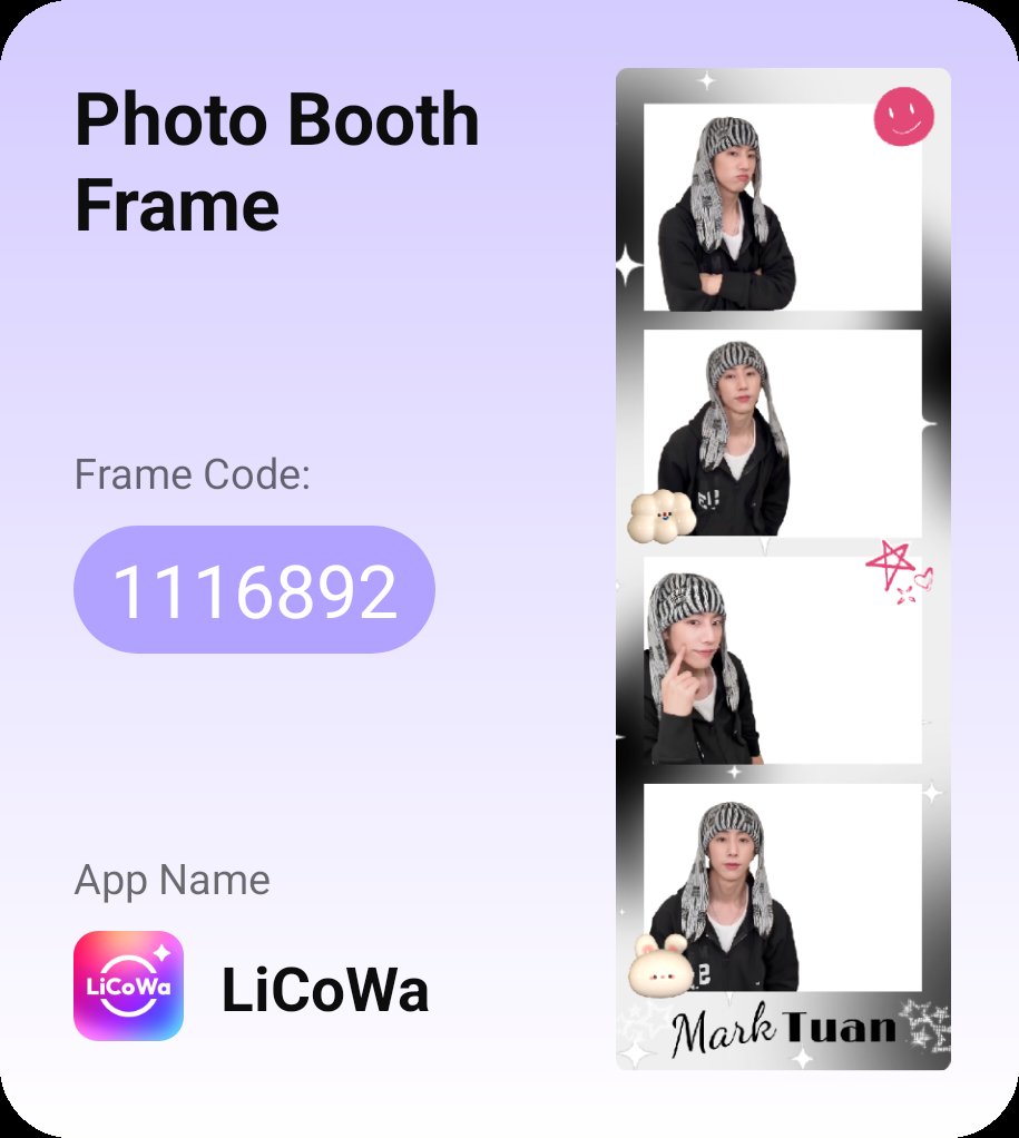 darkBluezy's tweet image. I try making something this morning, just a simple photo booth frame of mark dan jayb from their latest ego video challenge. Feel free to use it on licowa app using this code. Have a nice day ahgase~ ✨️💚
#MarkTuan #마크 #JAYB #제이비 #갓세븐