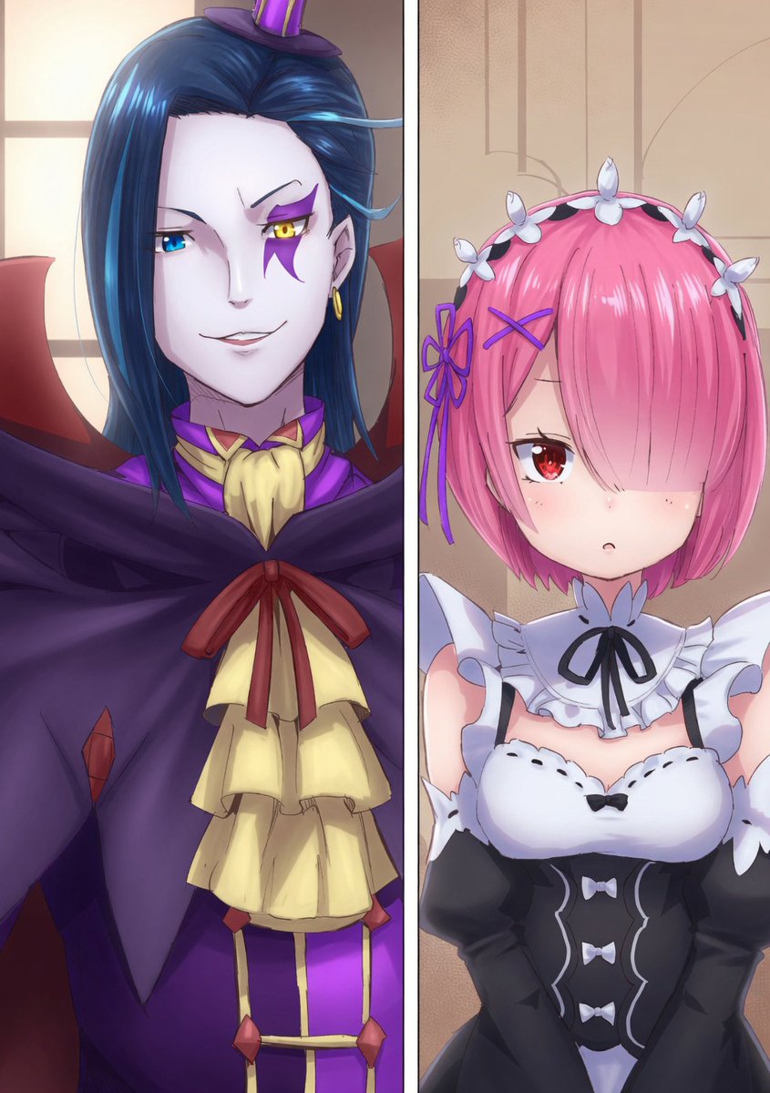 Roswaal and Ram
Side Story: The Oni Sisters of the Hidden Village Ex: Blessing Day
Tapenshuu volume 6
#rezero  #リゼロ