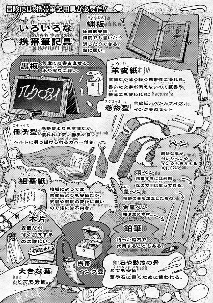 単行本は毎話ごとにこんな感じのおまけページつき!

冒険には、武器が必要だ!～こだわりルディの鍛冶屋ぐらし～
https://t.co/TKFXAQglPl 