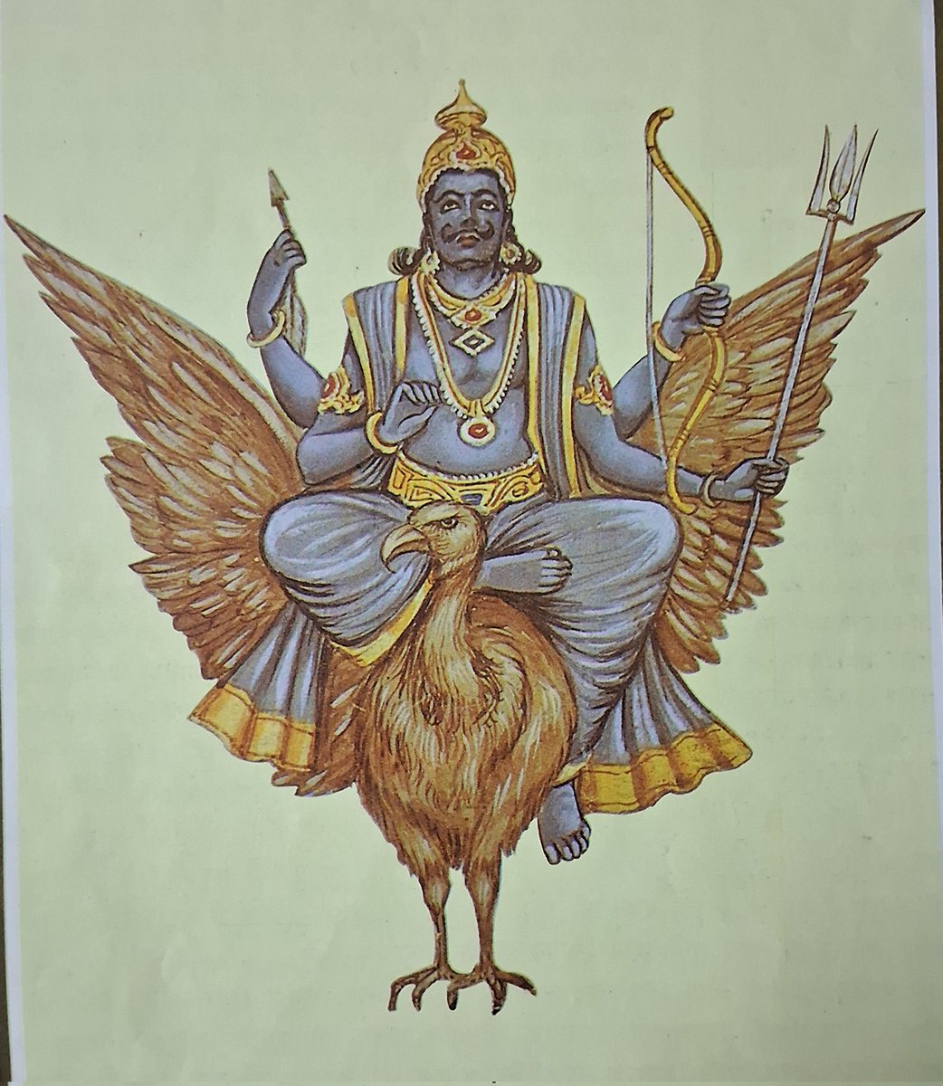 AbhayRishi28's tweet image. 🕉 Hari Om Shani! Neeldutim Shooldharam Kiritinum Gridhsthitham Trasskaram Dhanurdharam Chaturbhujam Suryasutam Prashantam Vande Sada Abhisthkaram Vareneum Om ! Jai Shani Dev! 🕉🪻🙏 
#Astrology 
The mighty #Saturn on His favourite mode of conveyance ! 🕉🕉🕉🕉🕉🪻🪻🪻🪻🪻🙏🙏🙏