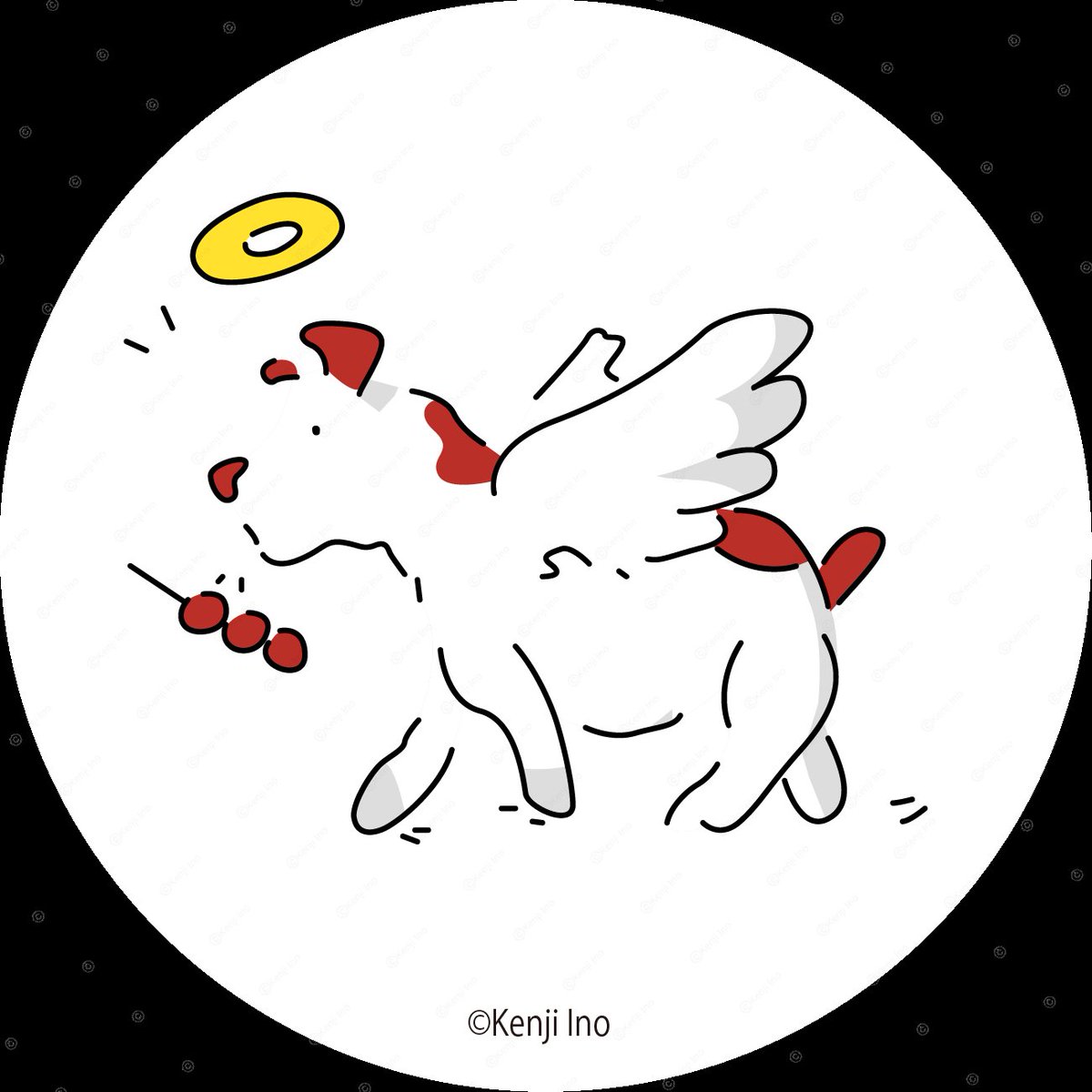 InoKenji's tweet image. 天使ジロー🐶🪽🌈

#illustrator #虹組 #愛犬 #デジタル #ワイヤーフォックステリア