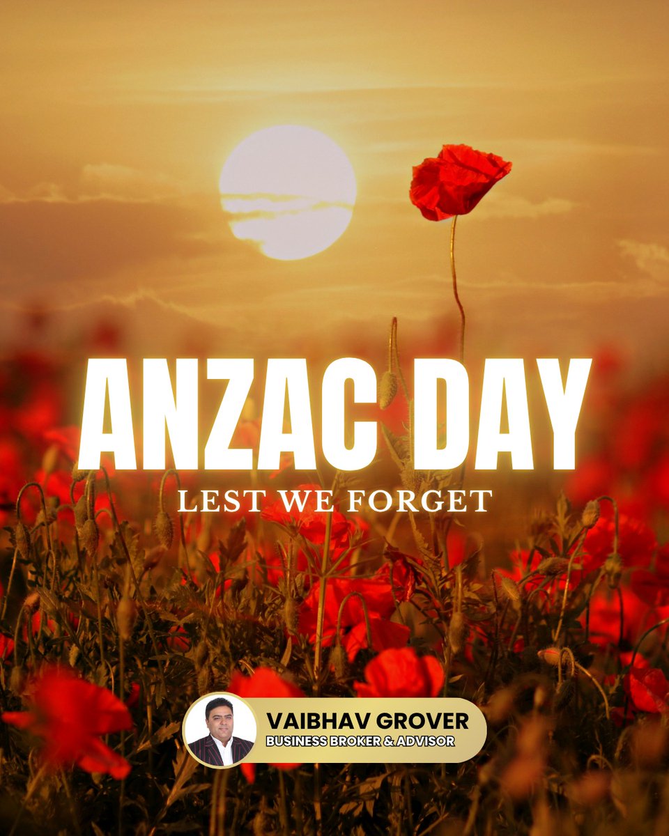 VaibhavGroREA's tweet image. A day to remember those who served and sacrificed

ANZAC Day stands for courage, discipline, and duty

Values that shape nations and guide generations

Lest we forget

#anzacday #lestweforget #australia