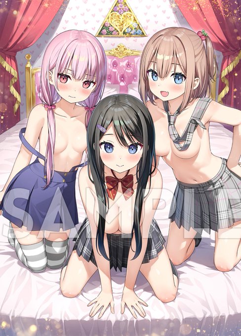 BOOTHでGWグッズの受注開始しました! 今回は3人ハーレムタペストリーと、晴雨兼用の折りたたみ傘です! これで夏を乗り切ろう