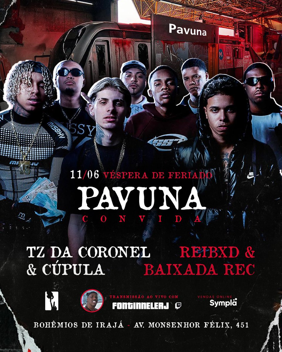 vzphsant's tweet photo. Evento de real trap, Pavuna convida Tz &amp; cupula, ReiBxd &amp; Baixada em Irajá - Rio de Janeiro - 11/06. https://t.co/OOtHL7K8OA