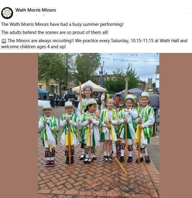 Stag_RosePPG's tweet image. #saturdaymorning

Wath Morris Minors aged 4+

Wath Hall, S63 7RE - 10.15 - 11.15am

New members welcome.

#morrisdancing #newmemberswelcome #dancefun Wath Morris Group