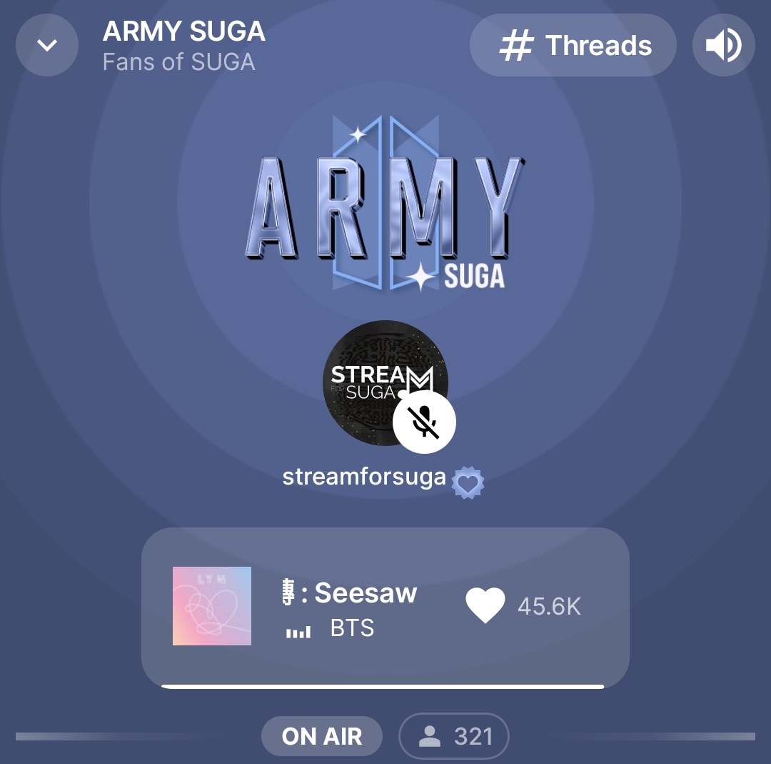 _streamforsuga's tweet photo. 👑 AGUST D BILLIONS CLUB 👑
We’re LIVE now on Stationhead! 🔥
Come join us and keep the streams going strong for Yoongi! 💖
🔗 https://t.co/595CyghQoU
🎯 Road to 1 BILLION for HAEGEUM
AGUST D BILLIONS CLUB
#HaegeumTo1Billion #StreamForYoongi https://t.co/yJz4jVrtvE