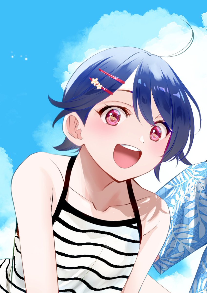 「今日は「あの島の海音荘」 潮崎咲の誕生日です」|瀬尾公治のイラスト