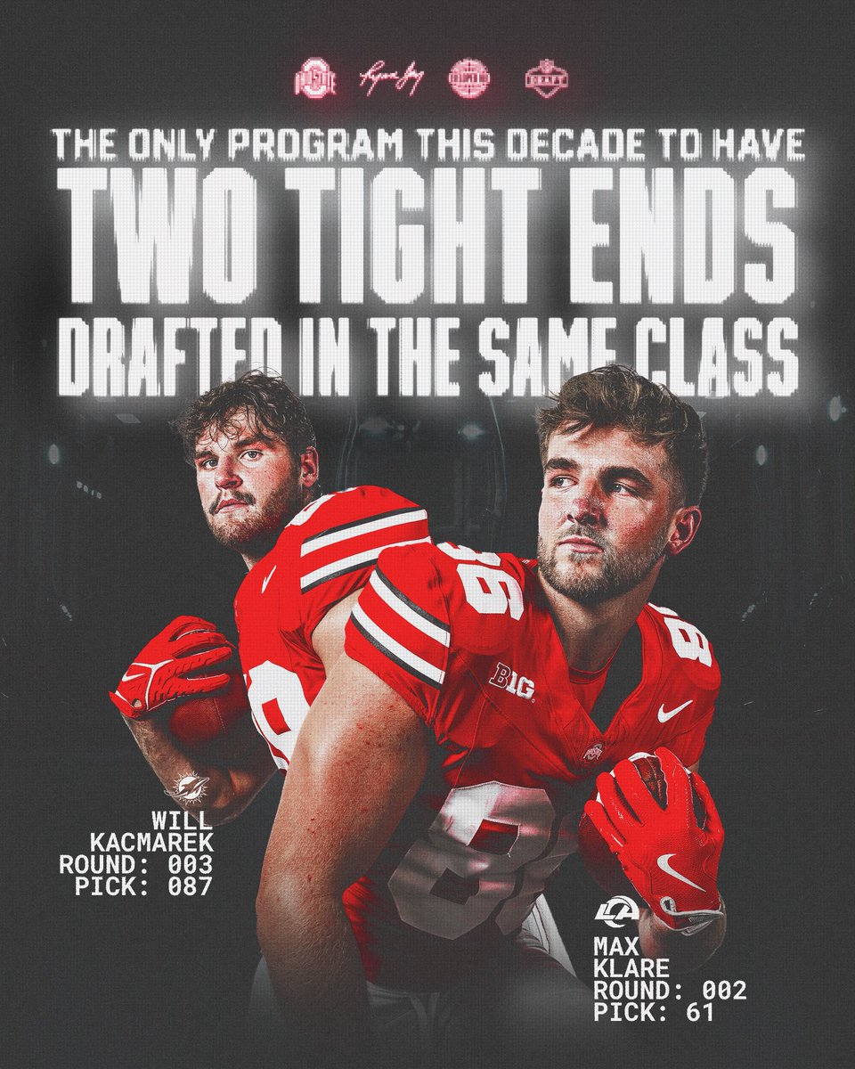 First time in program history‼️
<a href="/m4klare/">Max Klare</a> x <a href="/WillKacmarek/">Will Kacmarek</a> 

#DevelopedHere