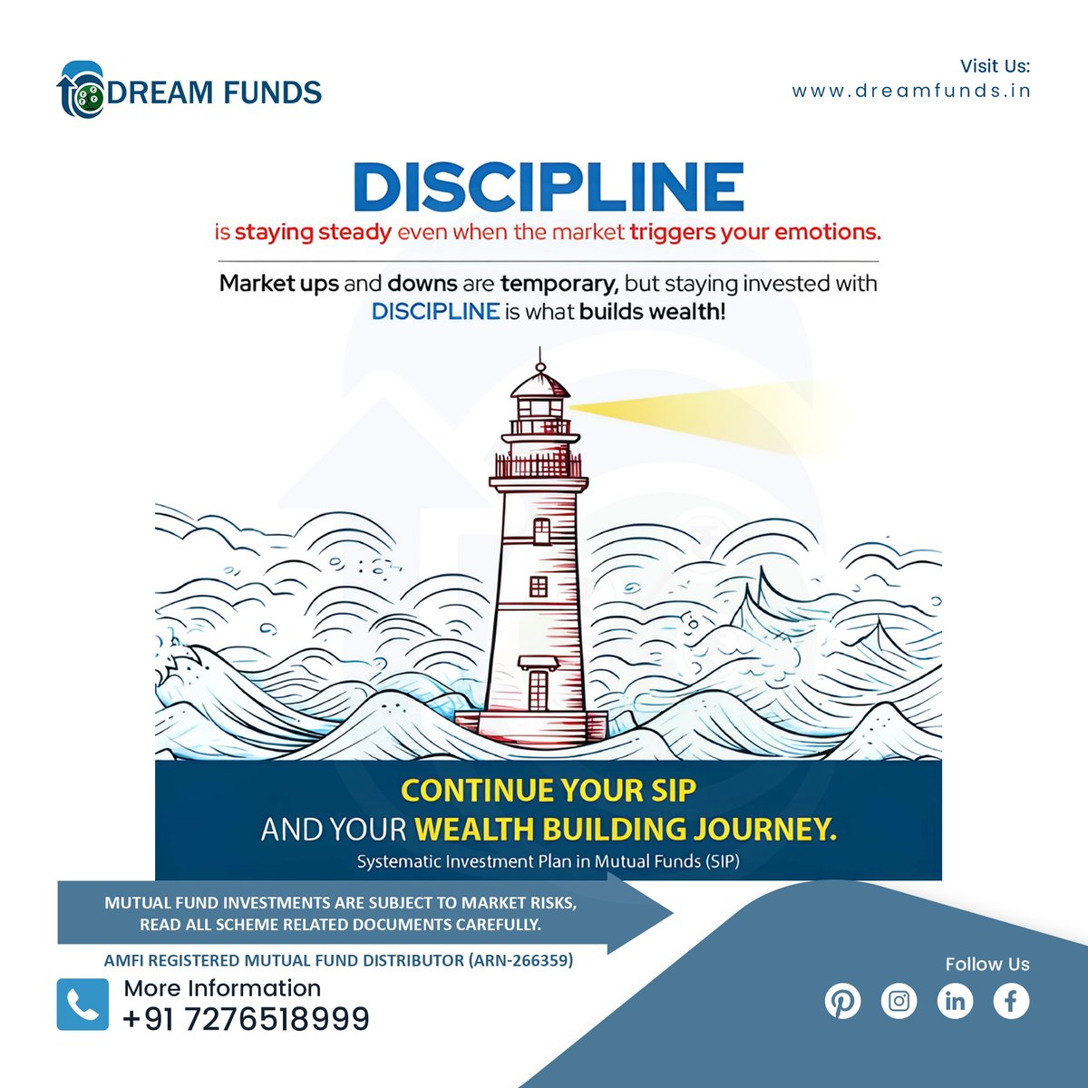 dreamfundsIn's tweet image. Markets are temporary. Discipline is permanent.

Stay invested. Continue your SIP.

📞 +91 7276518999
🌐 dreamfunds.in
#Discipline #SIP #Investing #MutualFunds #WealthCreation #FinanceIndia