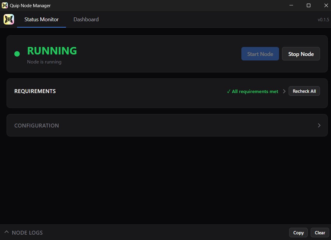 just running my node @quipnetwork with a new version it's running ...