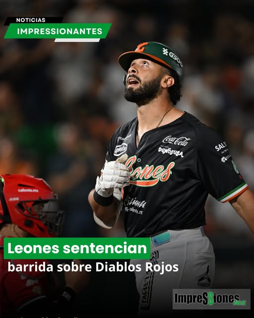 impressiones_mx's tweet photo. #impressionesmx 

Dominio total en el #Kukulcán. 🦁⚾️

Los Leones de #Yucatán @leonesdeyucatan concretaron la barrida sobre los Diablos Rojos del México @DiablosRojosMX tras vencerlos 4-2 en el tercer juego de la serie. 

El pitcheo melenudo limitó a los capitalinos a solo 5 imparables, mientras que un doblete de Xorge Carrillo con casa llena definió el rumbo del encuentro desde temprano.

Con este resultado, #Yucatán se reafirma como una de las rotaciones más sólidas de la liga, dejando sin respuesta al ataque escarlata.

#impressionesmx #LMB #LeonesdeYucatan #BeisbolMexicano

🖥️Sitioweb: https://t.co/aZiXwKrc8C