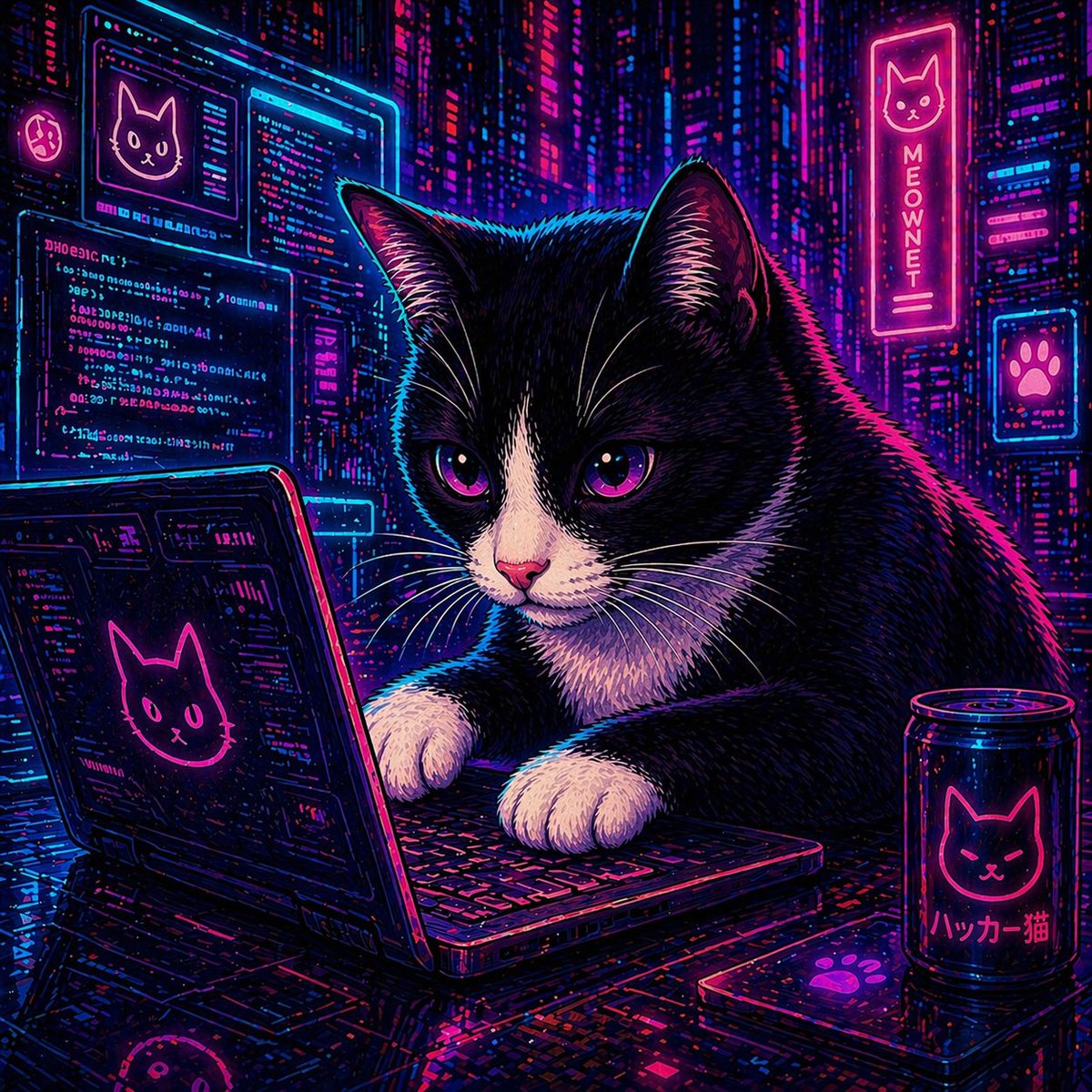 kryptokat0101's tweet image. Krypto comes from the Greek κρυπτός (kryptós), meaning “hidden,” “secret,” or “concealed.” 
🐾Kat is the cyberpunk feline upgrade. 🐾
So KryptoKat is basically a secret cat with a laptop. 🐾
#cats #catsincyber #girlswhohack #steganographyAI