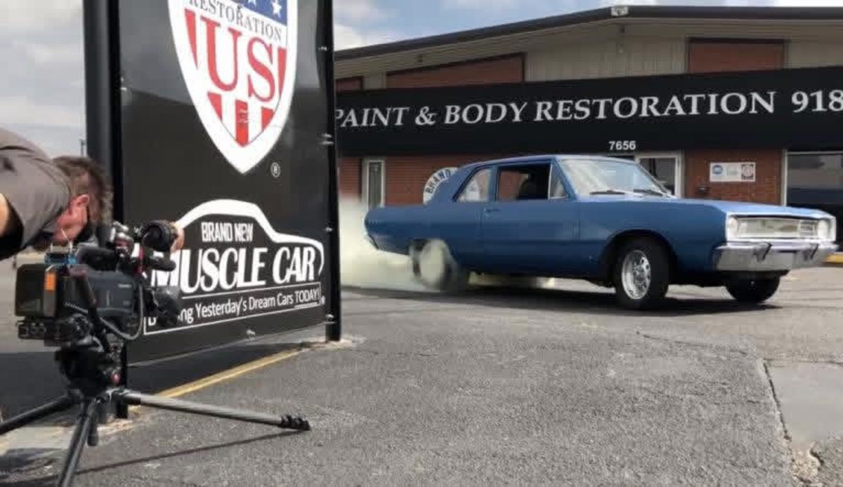 dwmiller2's tweet image. The legend of the blue car… favorite memories from 4 seasons and 52 episodes of Velocity / MotorTrend TV show Brand New Muscle Car. My partner and GM of Classic Auto Repair, Service &amp;amp; Restoration of Tulsa melting rubber. Love it! #ClassicMechanic #BNMC 324-4444.com