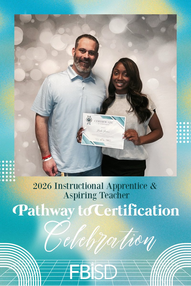 LLYellowjackets's tweet photo. Celebrating Ms. Jones and her amazing journey starting as an Instructional Apprentice to obtaining her Certification! Your hard work, dedication, and perseverance truly paid off. Congratulations on this well‑deserved milestone! @idaford09 @Justin_Kowrach @FortBendISD https://t.co/e1cwGpjVzV