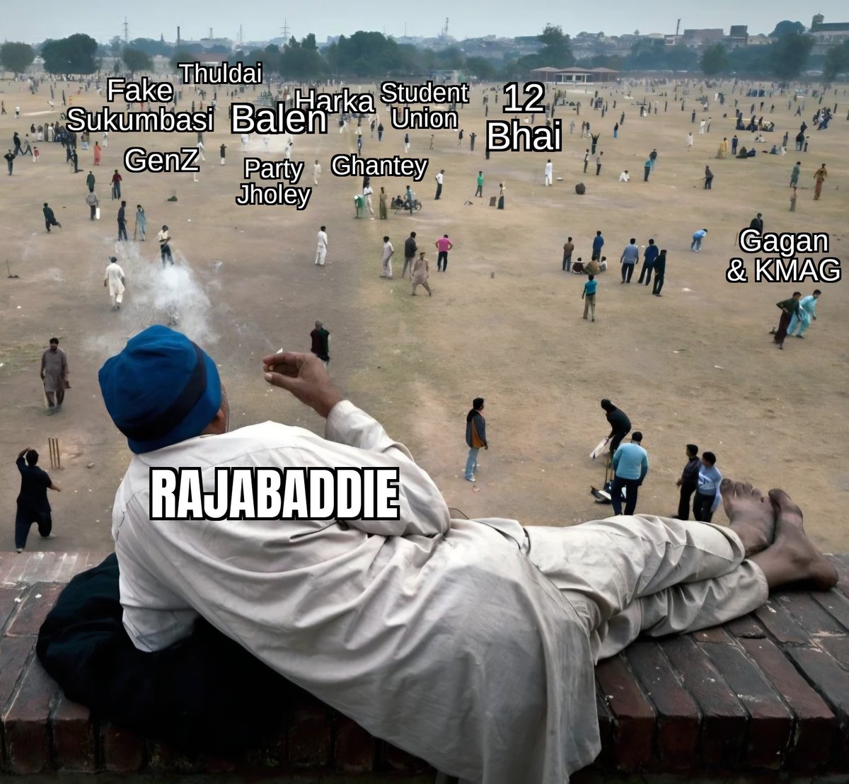 साथीहरू "कता हराउनुभो?" भन्नुहुन्छ। अचेल यस्तो छ दिनचर्या। हामी राजावादीलाई हावा सरर बालै फरर. . .