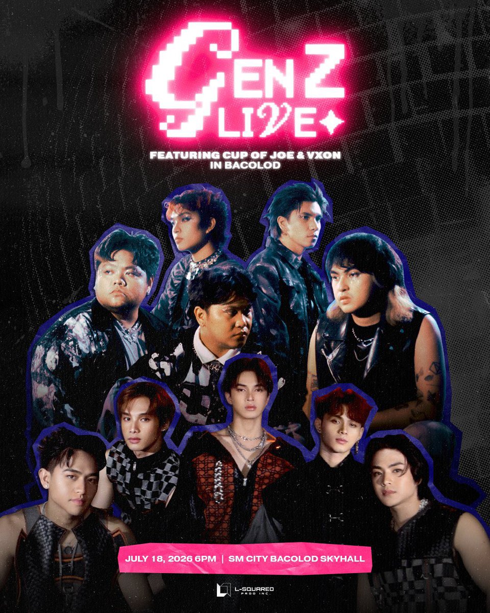 Archivedmediaph's tweet image. PPOP News 

Bacolod, get ready! 

Gen Z Live featuring Cup of Joe and VXON is happening on July 18 at SM City Bacolod Skyhall. Tickets go on sale May 18 via SM Tickets outlets nationwide and online.

@cupofjoemusic @vxonofficial 
@LSquaredProdPH 
#cupofjoe #vxon #GenZLiveBacolod