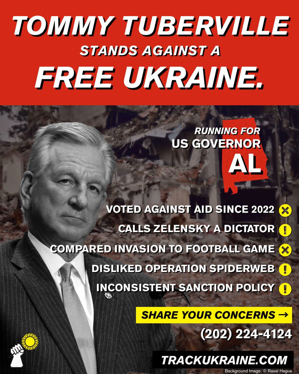 Senator <a href="/SenTuberville/">Coach Tommy Tuberville</a> has been a vocal opponent of support for Ukraine. Voting against aid at every opportunity. Tuberville said Ukraine fighting Russia was like "A like a junior high (team) playing an NFL team in football". He has offered no new plan since talks fell through.