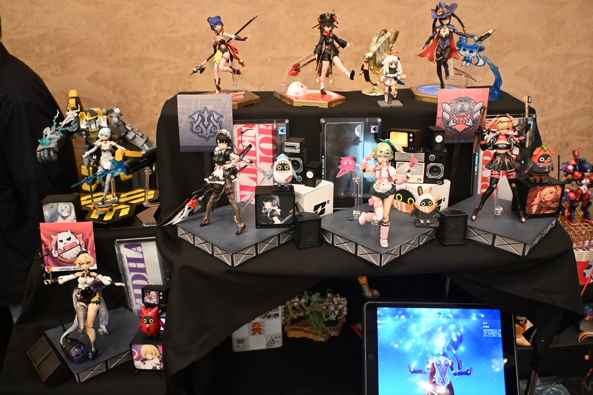 京都模型展示会、設営完了です！！！
xanthiaさんとホヨバコラボ！
原神っ子達がむっちゃ可愛いです！
#京都模型展示会2