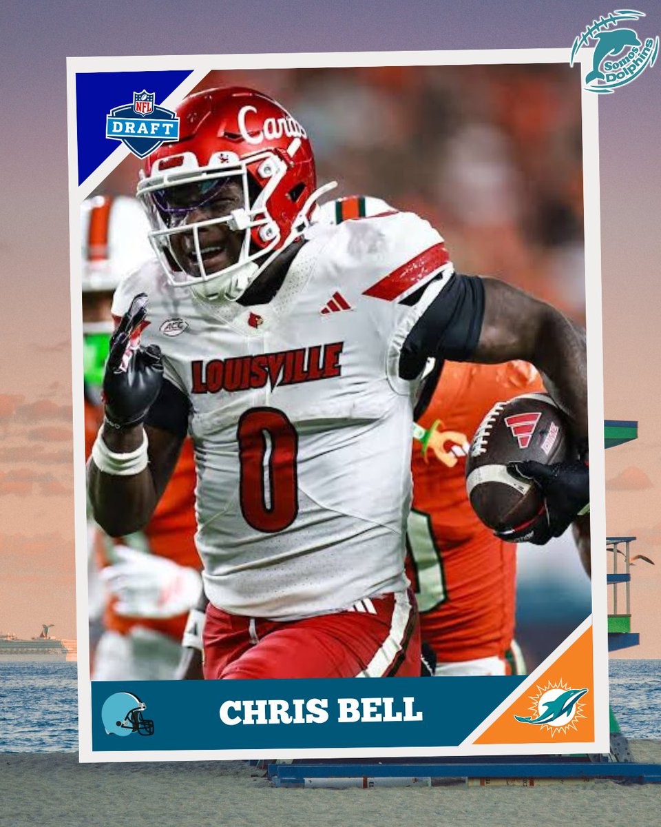 somosdolphins's tweet photo. Dolphins seleccionan a Chris Bell (WR).- https://t.co/6pll6HuSt9

#nfldraft #phinsup https://t.co/ceoWYloMjq
