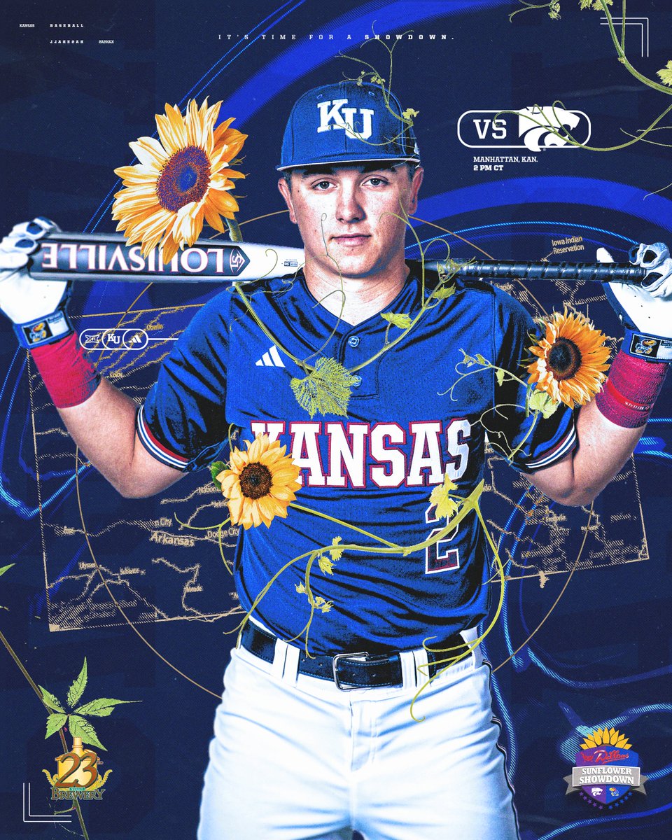 KUBaseball's tweet image. Another day at the yard.

👉 at Kansas State
⏰ 2 p.m. CT
📍 Manhattan, Kan.
📺 ESPN+
🎙️ KLWN (101.7 FM/1320 AM)
📊 bit.ly/KUatKSU-StatsG2

#RockChalk | @23rdStBrewery