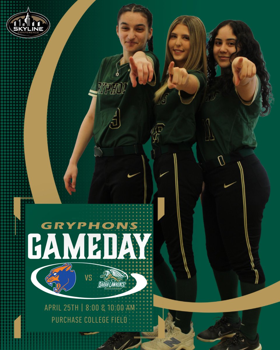 SLCGryphons's tweet photo. GAME DAY!

@slcgryphonssb takes the field at Purchase College for an early matchup with the Panthers. The two teams will battle for a pair of conference victories in the second-to-last weekend of the season. Let's Go Gryphons!

#StrengthAndIntelligence
#GoGryphons https://t.co/oHKSAiFsgi
