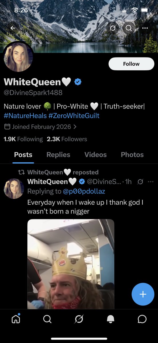 CanadianGirlee's tweet photo. Let’s get to work on this one @DivineSpark1488
Reminder: Report the account and the ‘hateful’ tweets. And we can still see + report them, even when they block us.
@XSecurity - #HatefulConduct
@iReportRacists @SeeRacists #CallOutRacism #SpeakUp #ReportRacists #StrongerTogether https://t.co/encU1pRHWR