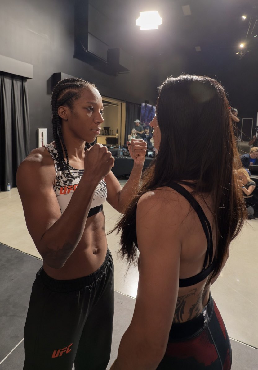 Legionnairecsn's tweet image. #UFCVegas116 Sterling vs Zalal Ceremonial Weighin Faceoffs, Live Tonight Saturday on Paramount Plus 

📸@ DanaWhite
#mixedmartialarts
#combatsports
#Knockout
#wrestling